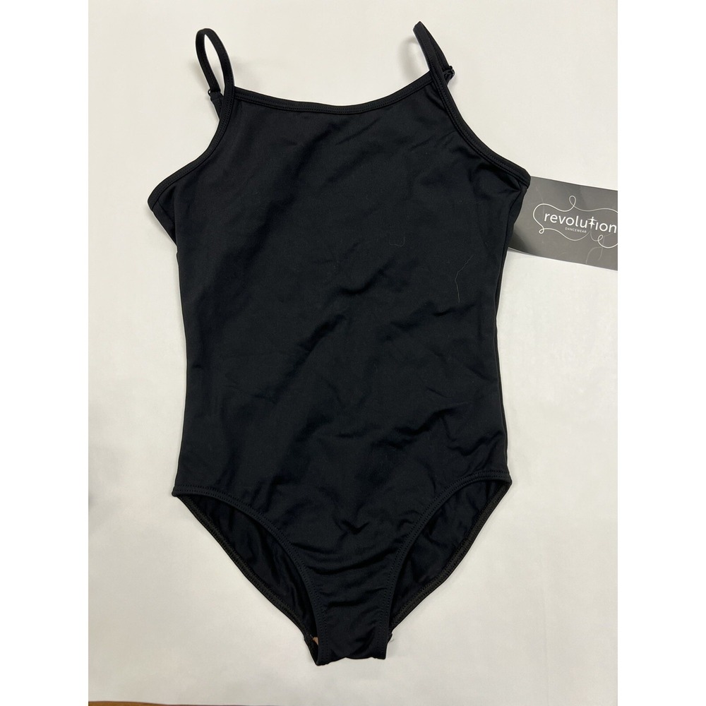 Revolution Dance‎ Wear NWT Black Girls Large Scoop Back Skinny Straps
